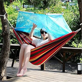 Amazon.co.jp: MCPPP コットンファブリックハンモック、キャンバス蚊帳